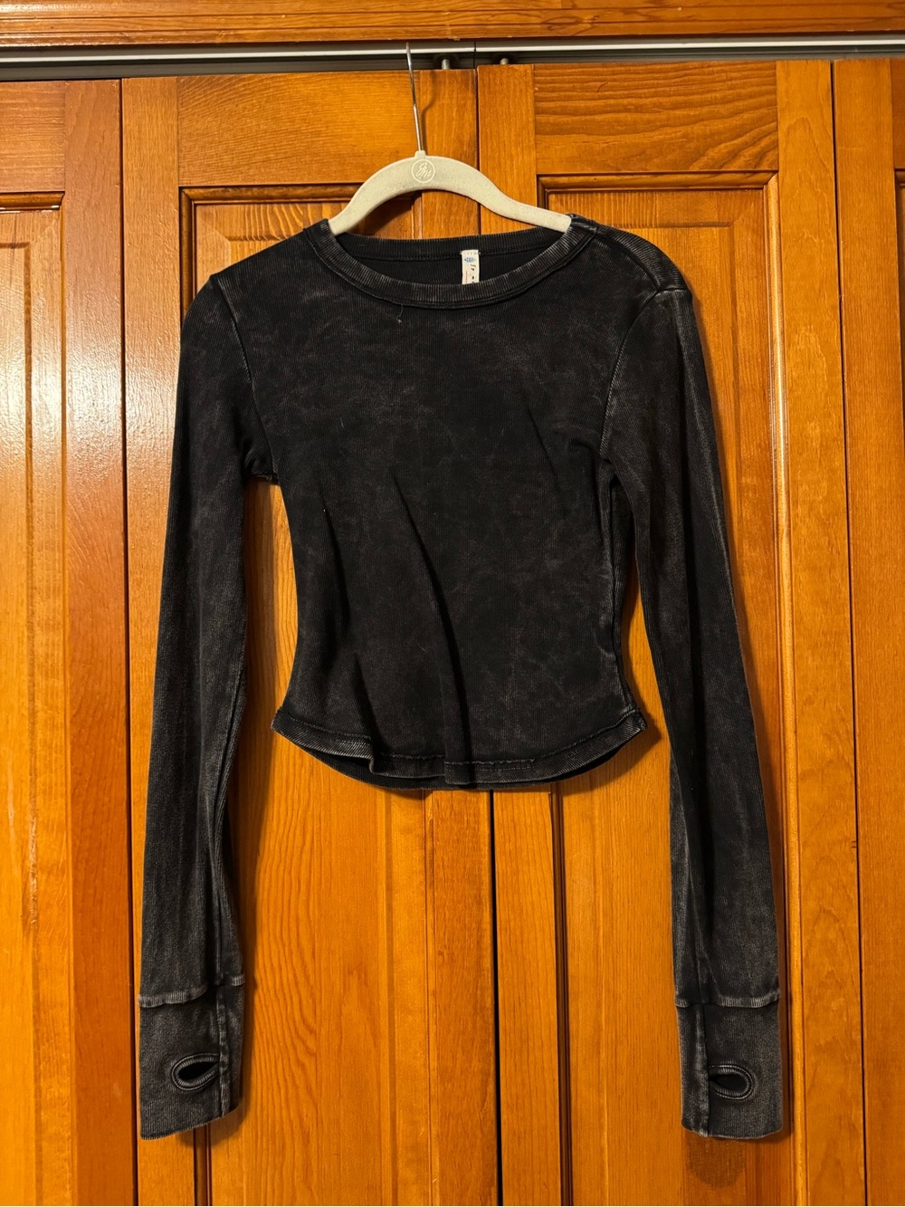 Free People Movement | Women's Black Long-Sleeve Crewneck Top